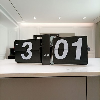 Flip Desk Shelf Clock Wall and Tabletop Flip Clock