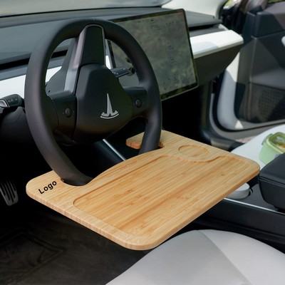 Bamboo Double-Sided Steering Wheel Tray