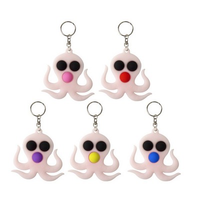 Push Pop Octopus Keychain