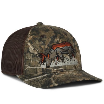 Canvas Camo Front Cap w/Mesh Back & Snap Closure