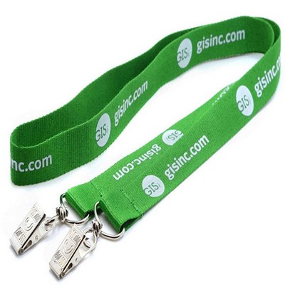 3/4 Screen Printed Recycled Double Ended Attachement Lanyard