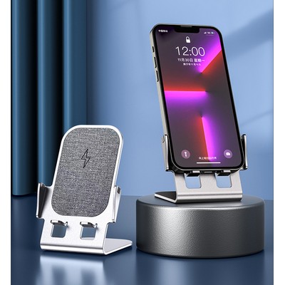 Aluminum 15W Wireless Charger Station Phone Holder