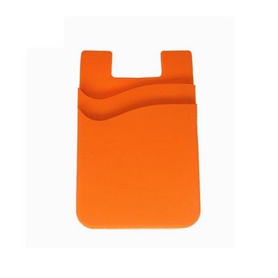 Dual Pockets Silicone Cell Phone Wallet