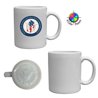 11 Oz. Vitrified White USA C-Handle Mug (Four Color Process)