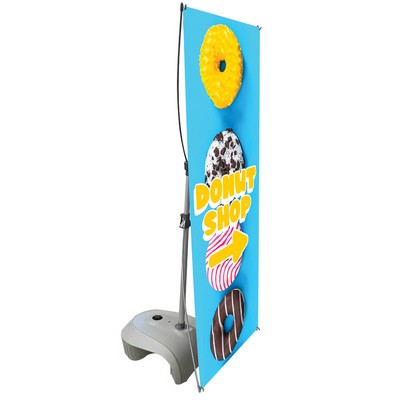 31.5x71 in. Zeppy Single Sided Outdoor Banner Stand (Graphic Package)