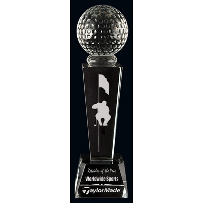 Optic Crystal Heron Point, Award Trophy, 9"