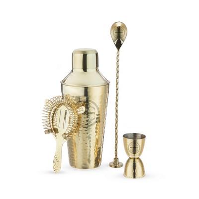 Gold Hammered Barware Set by Twine®