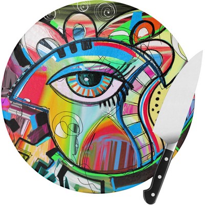 Round Tempered Glass Cutting Board 7.9"