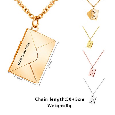 Love Letter Envelope Pendant Necklace