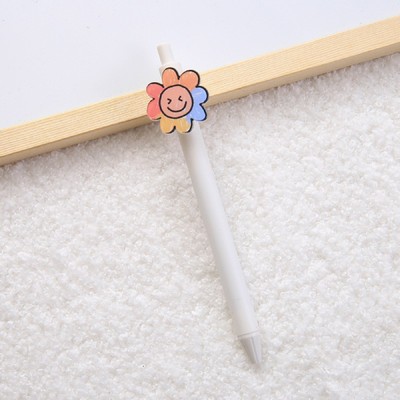 Retractable Ballpoint Pen Plate Clip Sun Shape