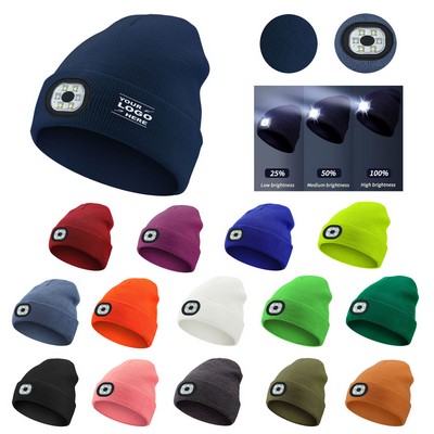 Unisex Beanie With LED Headlight