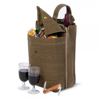 Silverado Wine Bottle Cooler Tote Brown