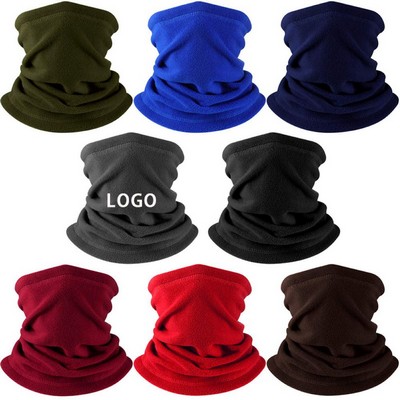 Adult Unisex Winter Fleece Adjustable Drawstring Neck Gaiter/Face Mask