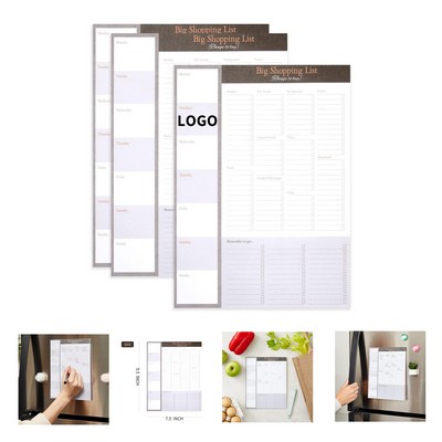 7.5 x 9.5 inches 52 Sheets Large Magnetic Shopping List Pad For Fridge with Checklist