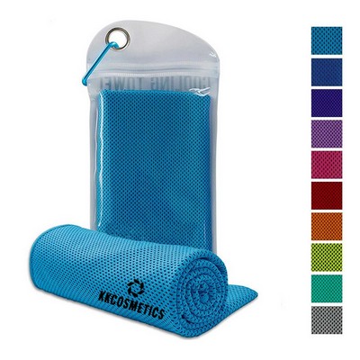 Soft Breathable Chilly Towel With Carabiner Clip31"x12"