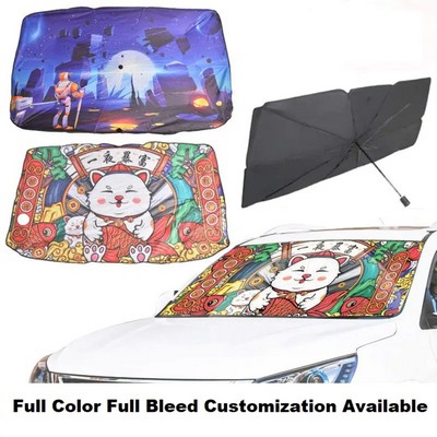 Custom Car Windshield Sunshade Umbrellas