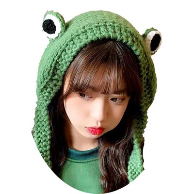 3D Knitted Frog Hat¡ª¡ªCute