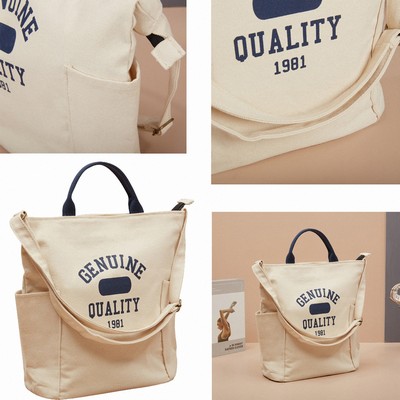 Natural Color Multifunction Shopping Tote Bag