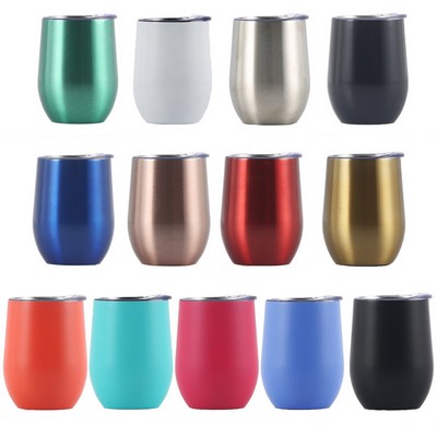 12oz Stainless Steel Double-Layer Eggshell Cup