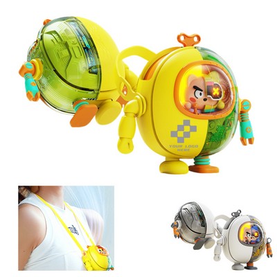 Mini Handheld Rechargeable Mecha Neck Fan