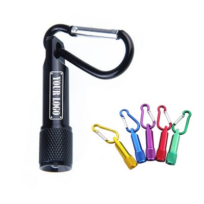 Aluminum Carabiner LED Flashlight Keychain