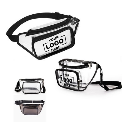 Clear PVC Waist Bag - Zipped Pocket