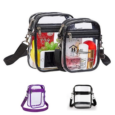 Clear Shoulder Bag With Front Pocket