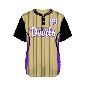 Sublimated Traditional Women Two-Buttoned Baseball Jersey