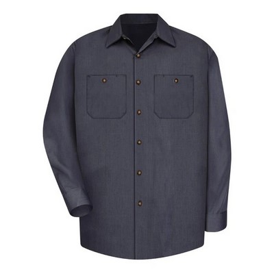 Red Kap® Industrial Long Sleeve Microcheck Shirt