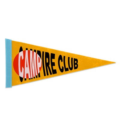 8"x18" Custom Full Color Printed Felt Pennant