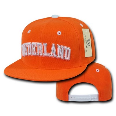 Nederland Netherlands Snapback Country Cap w/Flat Bill