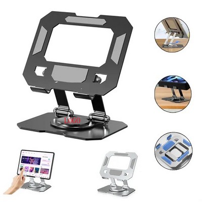 Portable foldable adjustable rotating desktop tablet stand