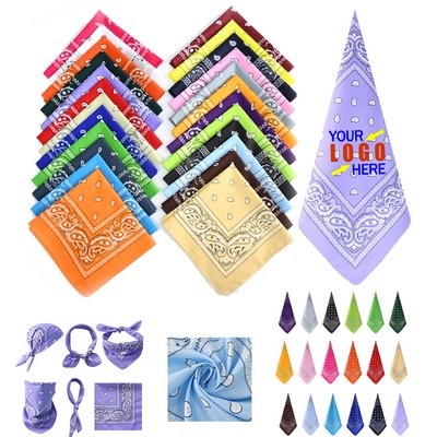 Polyester Full Color Hip Hop Square Bandanas