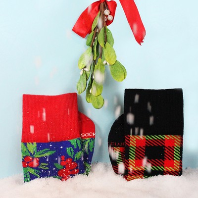 Patterned Christmas Socks - Festive Designs for Holiday Cheer - American Made