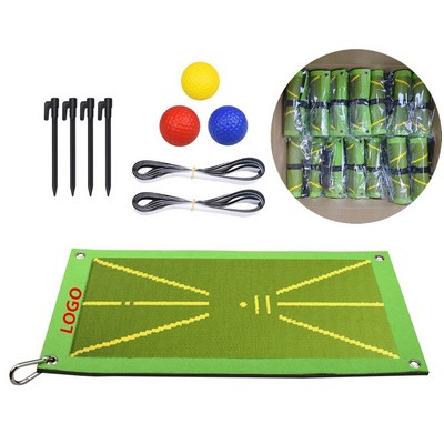 Golf Hitting Mat Set in Poly Bag