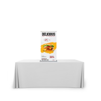 Silverstep Tabletop 24'' Retractable Banner Stand Package with SilverStep Light (24" x 45")