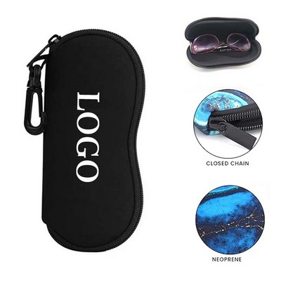 Neoprene Zipper Eyeglass Case With Belt Clip