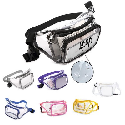 Transparent 2 Zipper Fanny Pack