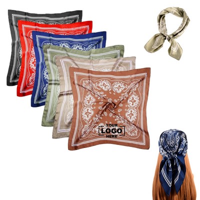 Satin Square Neck Headscarf