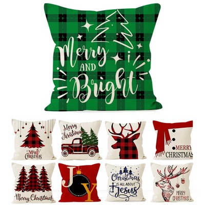 Custom Pattern 18x18 Inch Christmas Throw Pillow Cover