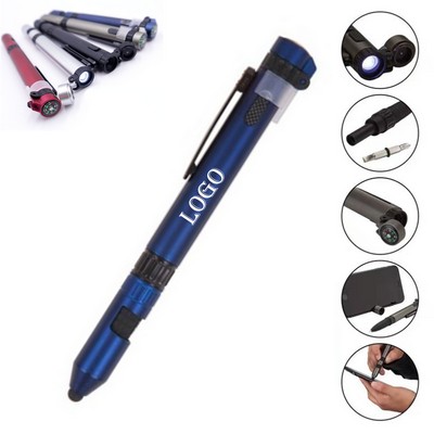 Outdoor 6-in-1 Multi-Tool Pen With LED Light