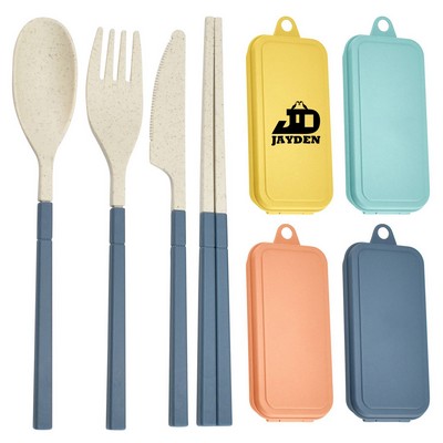 Wheat Straw Portable Cutlery Set