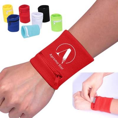 Zipper Pocket Wrist Band