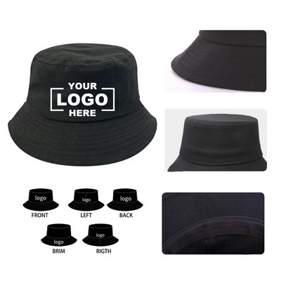 Unisex Summer Packable Cotton Bucket Hat