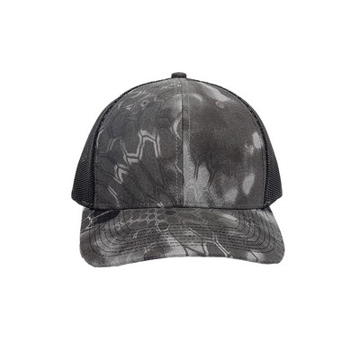 Outdoor Cap Co Structured Camo Trucker With Solid Mesh Back Hat