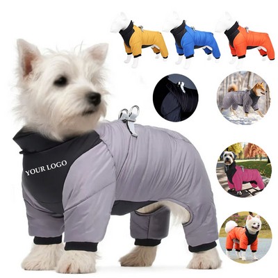 Waterproof Puppy Clothes Warm Cotton Clothes Pet Clothing