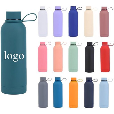 Rubber Coated Insulated Water Bottle