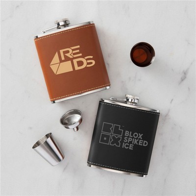 Engraved Corporate Flask Set