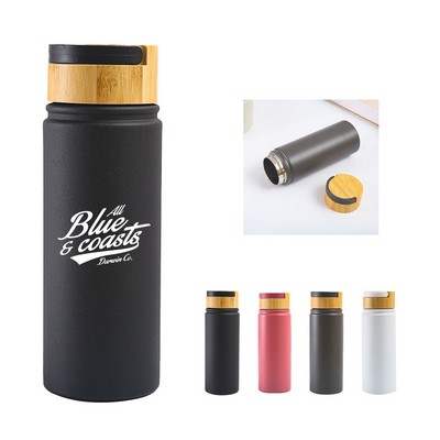 20 Oz Bamboo Lid Insulated Water Bottle