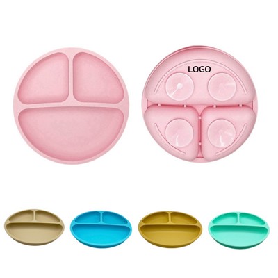 Baby's Silicone Plate With Suction